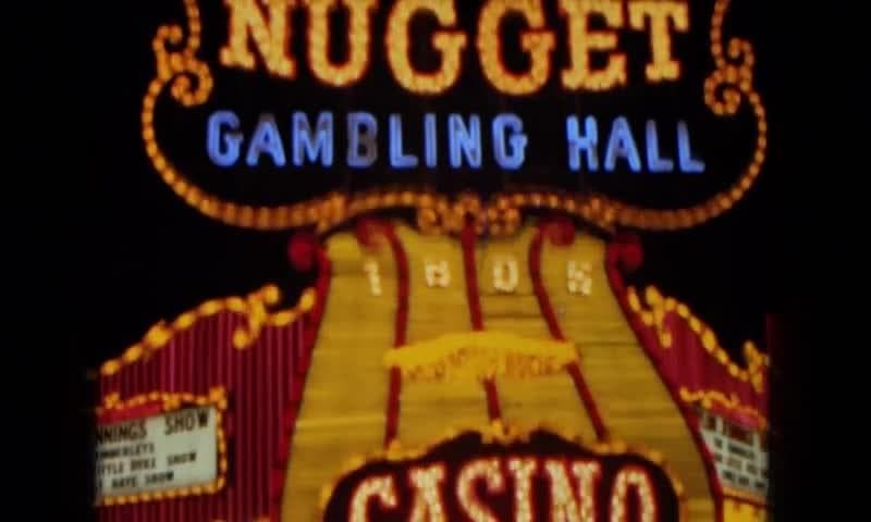 1967: Las Vegas, Nevada. A Casino Sign That Says Nugget Gambling Hall.