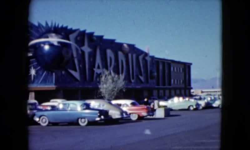 1959: Nevada, USA. A Bunch Of Cars That Are Parked In Front Of Stardust Casino