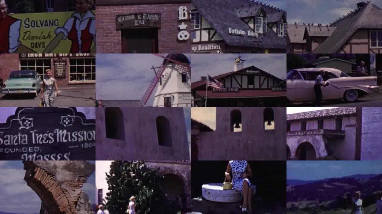 1955 Solvang California: Archival Home Movies & Historical Stock Footage
