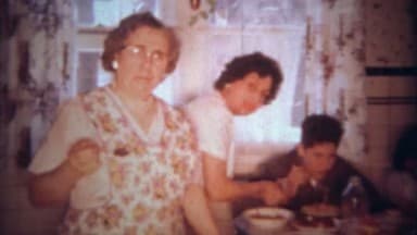 Suburban Family Mealtime (1950-1975) clip still 3