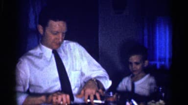 Suburban Family Mealtime (1950-1975) clip still 2