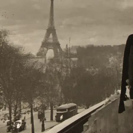 AI-generated image trained on 1947 Paris, France archival footage