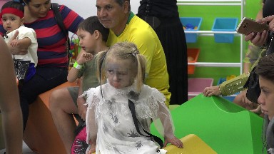 Curious Little Girl Watching Around