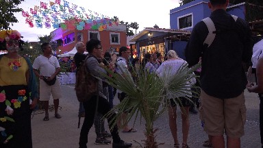 A Busy Halloween Street Party