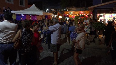 Busy Street for the Halloween Eve