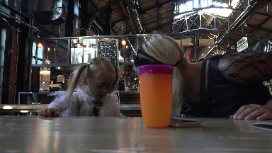 Mother & Daughter Discussing About Food