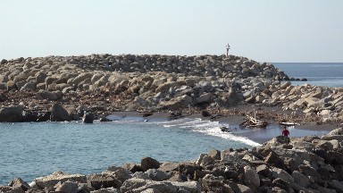 Beautiful Big Rocks by the Ocean