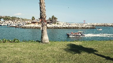 Summer Passenger Boat Passing by