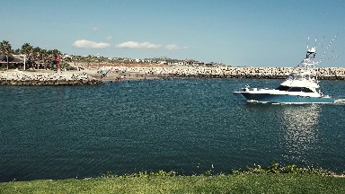 White Yacht Charter Passing by