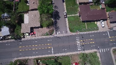A Peaceful Public Road in Colorado - Aerial view