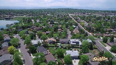 Peaceful Subdivision in Colorado - Aerial view