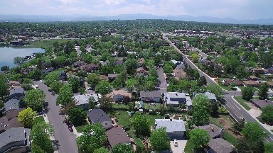 Peaceful Subdivision in Colorado - Aerial view