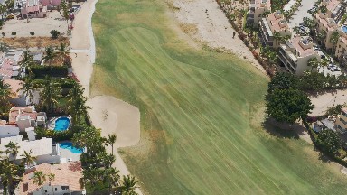 A Beautiful Manicured Golf Course - Aerial view