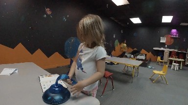 Little Girl Inside A Playroom