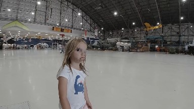 Bored Toddler Walking Around Museum. Denver, Colorado. USA