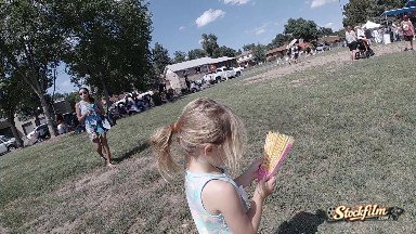 Little Girl Walking Through Park. Denver, Colorado.