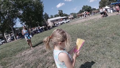 Little Girl Walking Through Park. Denver, Colorado.