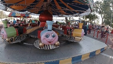 August 1, 2017. Denver, Colorado - Small Train Ride At Vintage Amusement Park