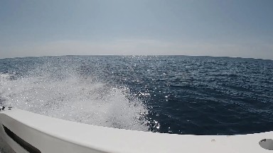 View Of A Boat's Wake From The Back Of The Boat