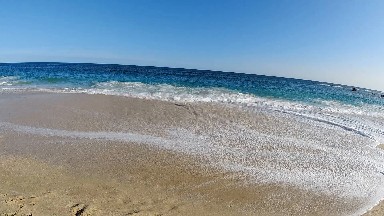 Person Walking On The Beach With A Surfboard