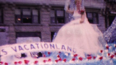 Indiana, USA. 1963: West Virginia State Parade Float Natures Vacationland