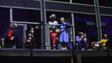 Aerial Tramway Palm Springs California USA (1964): People On Balcony Watching An