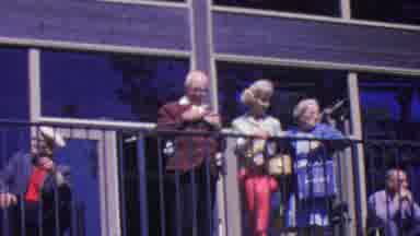 Aerial Tramway Palm Springs California USA (1964): Several People Standing On A