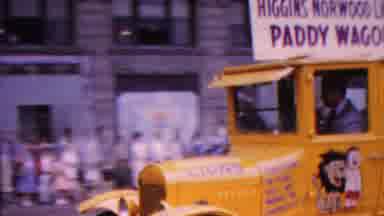 Indiana USA (1963): Paddy Wagon Driving Tourist Around Town