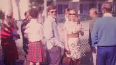 Honolulu Hawaii USA (1964): White People Talking Outside Of Condos On A Sunny Day