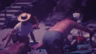 Palm Springs California USA (1964): A Hot Summer Day Brings A Large Crowd To Enjoy