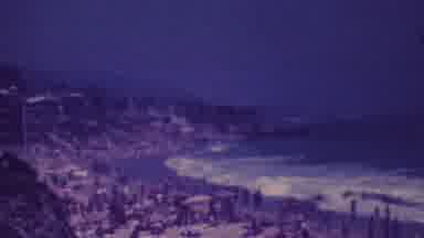 Palm Springs California USA (1964): Crashing Waves On Crowded Beach