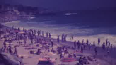 Palm Springs California USA (1964): A Beach With Lots Of People Sunbathing And