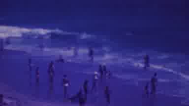 Palm Springs California USA (1964): People Enjoying A Day At The Beach Playing In