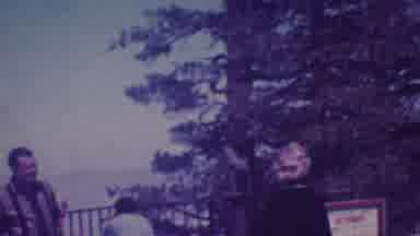 Palm Springs California USA (1964): People At Overlook With Fence