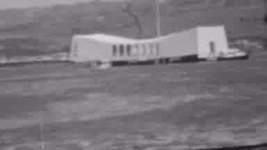 Pearl Harbor Hawaii USA (1962): Lone Building Near Water