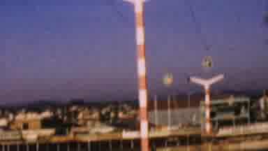 Disneyland Los Angeles California USA (1964): A Boat Sailing Towards A City