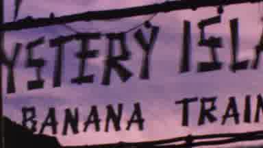Disneyland Los Angeles California USA (1964): Creepy Sign- Mystery Island