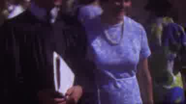 Los Angeles USA (1965): Mother Poses Proudly Next To Son During Graduation
