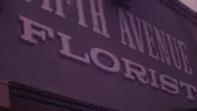 Los Angeles USA-1965: Fifth Avenue Florist Storefront Sign