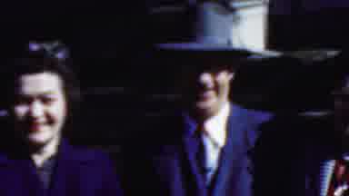 Wisconsin USA-1954: Three People Gathered Together To Take A Picture