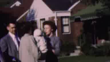 Wisconsin USA (1954): Husband And Wife Bring Home New Baby To Meet The Family In