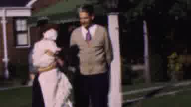 She's got a baby to carry, and they've got a stare to spare