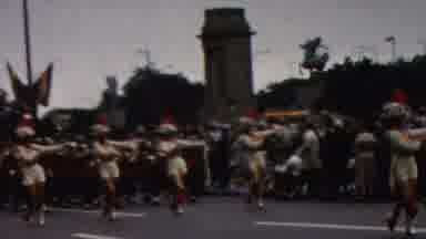California USA (1961): Baton Girls Marching In Front Of A Parade
