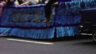 California USA (1961): Kentucky Lake Float In Parade With Marching Band,