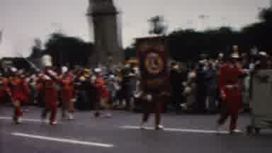 California USA (1961): Marching Band In A Parade