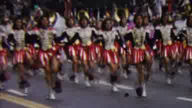 California USA (1961): A Marching Bad Is Walking In Front Of A Beauty Queen