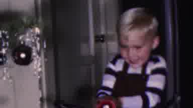 Cleveland Ohio USA (1953): Little Boy Opening Package