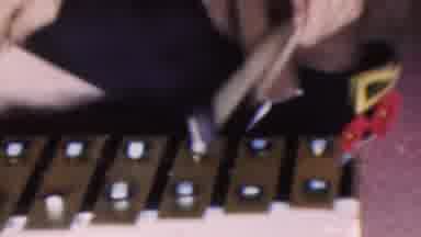Cleveland Ohio USA (1953): Smiling Boy Playing With Xylephone