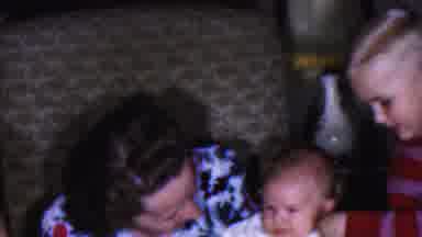 Cleveland Ohio USA (1953): Grandmother Is Holding A Newborn While Another Child