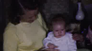 Cleveland Ohio USA (1953): Celebrating A Baby's Birthday With Family And Friends